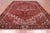 Red 8' 11" X 12' 2" Vintage Persian Heriz Serapi Handmade Wool Rug - Q25175