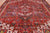 Red 8' 11" X 12' 2" Vintage Persian Heriz Serapi Handmade Wool Rug - Q25175