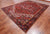 Red 8' 11" X 12' 2" Vintage Persian Heriz Serapi Handmade Wool Rug - Q25175