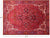 Red 9' 7" X 13' 3" Vintage Persian Heriz Serapi Hand Knotted Wool Rug - Q25176
