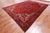 Red 9' 7" X 13' 3" Vintage Persian Heriz Serapi Hand Knotted Wool Rug - Q25176