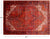 Red 9' 6" X 12' 7" Vintage Persian Heriz Serapi Handmade Wool Rug - Q25177