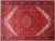 Red 9' 9" X 13' 2" Vintage Persian Heriz Serapi Hand-Knotted Wool Rug - Q25179
