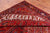 Red 9' 9" X 13' 2" Vintage Persian Heriz Serapi Hand-Knotted Wool Rug - Q25179