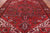 Red 9' 9" X 12' 7" Vintage Persian Heriz Serapi Handmade Wool Rug - Q25180