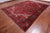 Red 9' 9" X 12' 7" Vintage Persian Heriz Serapi Handmade Wool Rug - Q25180