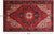 Red 6' 6" X 10' 2" Vintage Persian Heriz Serapi Handmade Wool Rug - Q25184
