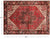 Red 6' 7" X 9' 3" Vintage Persian Heriz Serapi Handmade Wool Rug - Q25185