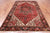 Red 6' 7" X 9' 3" Vintage Persian Heriz Serapi Handmade Wool Rug - Q25185