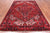 Red 6' 10" X 10' 1" Vintage Persian Heriz Serapi Handmade Wool Rug - Q25186