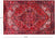 Red 6' 10" X 10' 1" Vintage Persian Heriz Serapi Handmade Wool Rug - Q25186