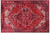 Red 6' 10" X 10' 1" Vintage Persian Heriz Serapi Handmade Wool Rug - Q25186