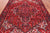 Red 6' 10" X 10' 1" Vintage Persian Heriz Serapi Handmade Wool Rug - Q25186