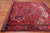 Red 6' 10" X 10' 1" Vintage Persian Heriz Serapi Handmade Wool Rug - Q25186