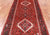 Red 4' 3" X 10' 4" Vintage Persian Heriz Serapi Hand Knotted Wool Runner Rug - Q25194