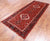 Red 4' 3" X 10' 4" Vintage Persian Heriz Serapi Hand Knotted Wool Runner Rug - Q25194