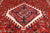Red 4' 3" X 10' 4" Vintage Persian Heriz Serapi Hand Knotted Wool Runner Rug - Q25194