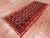 Navy Blue 4' 2" X 9' 11" Vintage Persian Hamadan Hand Knotted Wool Runner Rug - Q25195