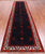 Navy Blue 3' 8" X 14' 5" Runner Vintage Persian Handmade Wool Rug - Q25201