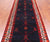 Navy Blue 3' 8" X 14' 5" Runner Vintage Persian Handmade Wool Rug - Q25201