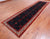 Navy Blue 3' 8" X 14' 5" Runner Vintage Persian Handmade Wool Rug - Q25201