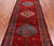 Red 4' 0" X 12' 0" Runner Vintage Persian Handmade Wool Rug - Q25202