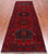 Red 3' 6" X 10' 9" Vintage Persian Hand-Knotted Wool Runner Rug - Q25203