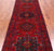 Red 3' 6" X 10' 9" Vintage Persian Hand-Knotted Wool Runner Rug - Q25203