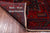 Red 3' 6" X 10' 9" Vintage Persian Hand-Knotted Wool Runner Rug - Q25203