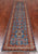 Blue 2' 6" X 9' 9" Super Kazak Hand Knotted Wool Runner Rug - Q25205