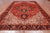 Red 9' 3" X 12' 5" Vintage Persian Heriz Serapi Hand-Knotted Wool Rug - Q25209