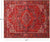 Red 10' 1" X 12' 7" Vintage Persian Heriz Serapi Hand Knotted Wool Rug - Q25210