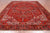 Red 10' 1" X 12' 7" Vintage Persian Heriz Serapi Hand Knotted Wool Rug - Q25210