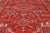 Red 10' 1" X 12' 7" Vintage Persian Heriz Serapi Hand Knotted Wool Rug - Q25210
