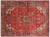 Rust 8' 8" X 11' 9" Vintage Persian Heriz Serapi Hand Knotted Wool Rug - Q25213