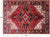 Red 6' 6" X 9' 4" Vintage Persian Heriz Serapi Hand Knotted Wool Rug - Q25214