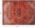 Orange 9' 2" X 12' 1" Vintage Persian Heriz Serapi Hand-Knotted Wool Rug - Q25219
