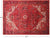 Red 9' 3" X 12' 7" Vintage Persian Heriz Serapi Hand Knotted Wool Rug - Q25220