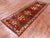 Red 3' 4" X 9' 10" Runner Vintage Persian Handmade Wool Rug - Q25222