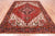 Red 6' 6" X 9' 1" Vintage Persian Heriz Serapi Handmade Wool Rug - Q25224