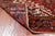 Red 6' 6" X 9' 1" Vintage Persian Heriz Serapi Handmade Wool Rug - Q25224
