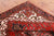 Red 6' 6" X 9' 1" Vintage Persian Heriz Serapi Handmade Wool Rug - Q25224