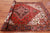 Red 6' 6" X 9' 1" Vintage Persian Heriz Serapi Handmade Wool Rug - Q25224