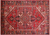 Red 6' 10" X 9' 11" Vintage Persian Heriz Serapi Hand Knotted Wool Rug - Q25225