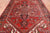Red 6' 10" X 9' 11" Vintage Persian Heriz Serapi Hand Knotted Wool Rug - Q25225