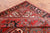 Red 6' 10" X 9' 11" Vintage Persian Heriz Serapi Hand Knotted Wool Rug - Q25225