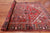 Red 6' 10" X 9' 11" Vintage Persian Heriz Serapi Hand Knotted Wool Rug - Q25225