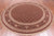 Red 8' Round Signed Persian Tabriz Hand-Knotted Wool Rug - Q25227