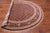 Red 8' Round Signed Persian Tabriz Hand-Knotted Wool Rug - Q25227