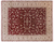 Red 7' 10" X 9' 10" Wool & Silk Persian Tabriz Hand-Knotted Rug - Q25228